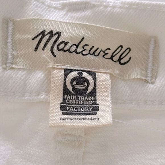 Madewell NWT The 90s Straight Crop Jeans Size 25 in Tile White | High Rise - Picture 8 of 10